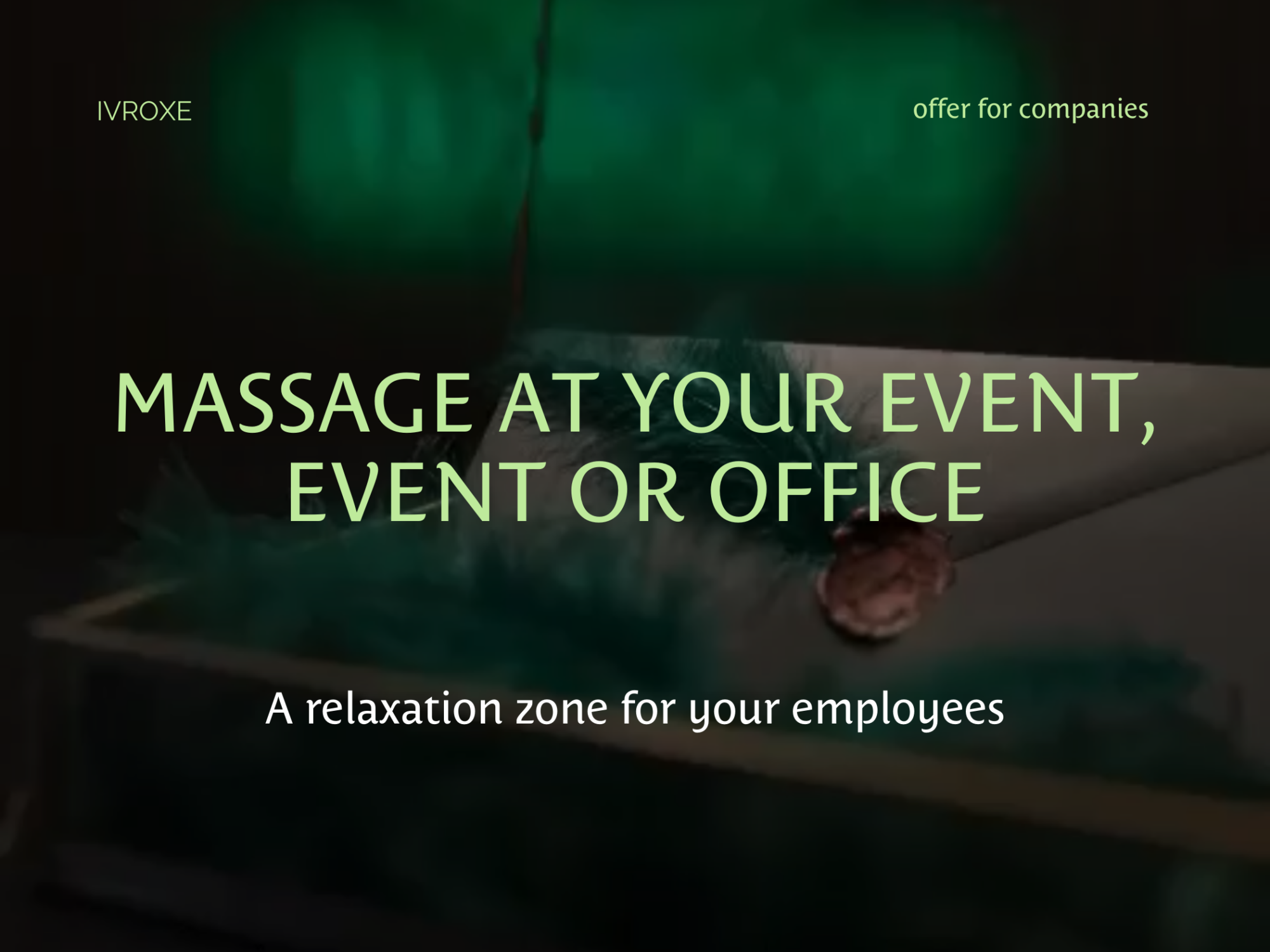 Corporate & Event Massage Services – A Professional Relaxation Zone for Your Team
