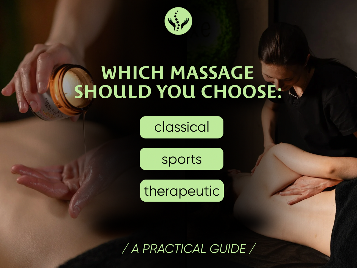 Which massage to choose: classic, sports, or therapeutic? A practical guide