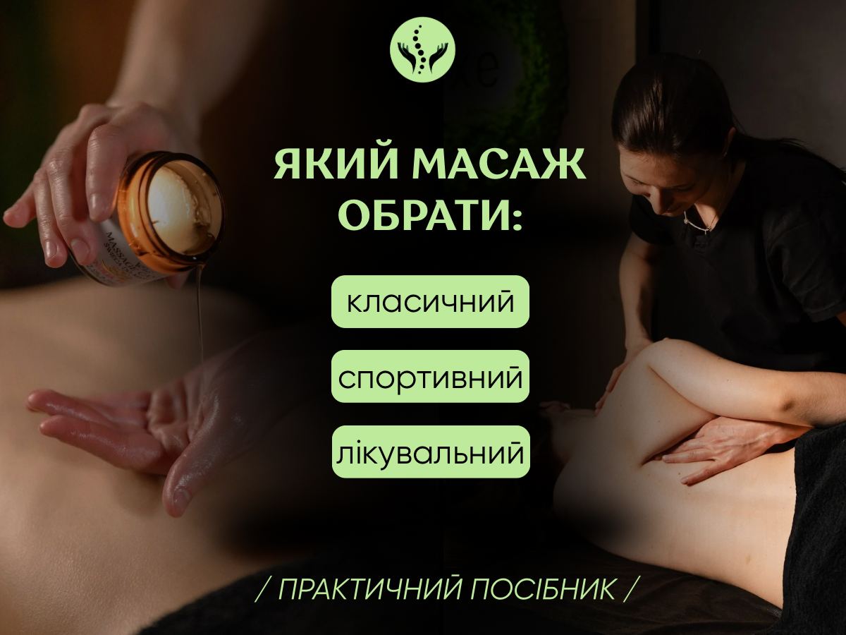 Який масаж обрати: класичний, спортивний чи лікувальний? Практичний гід